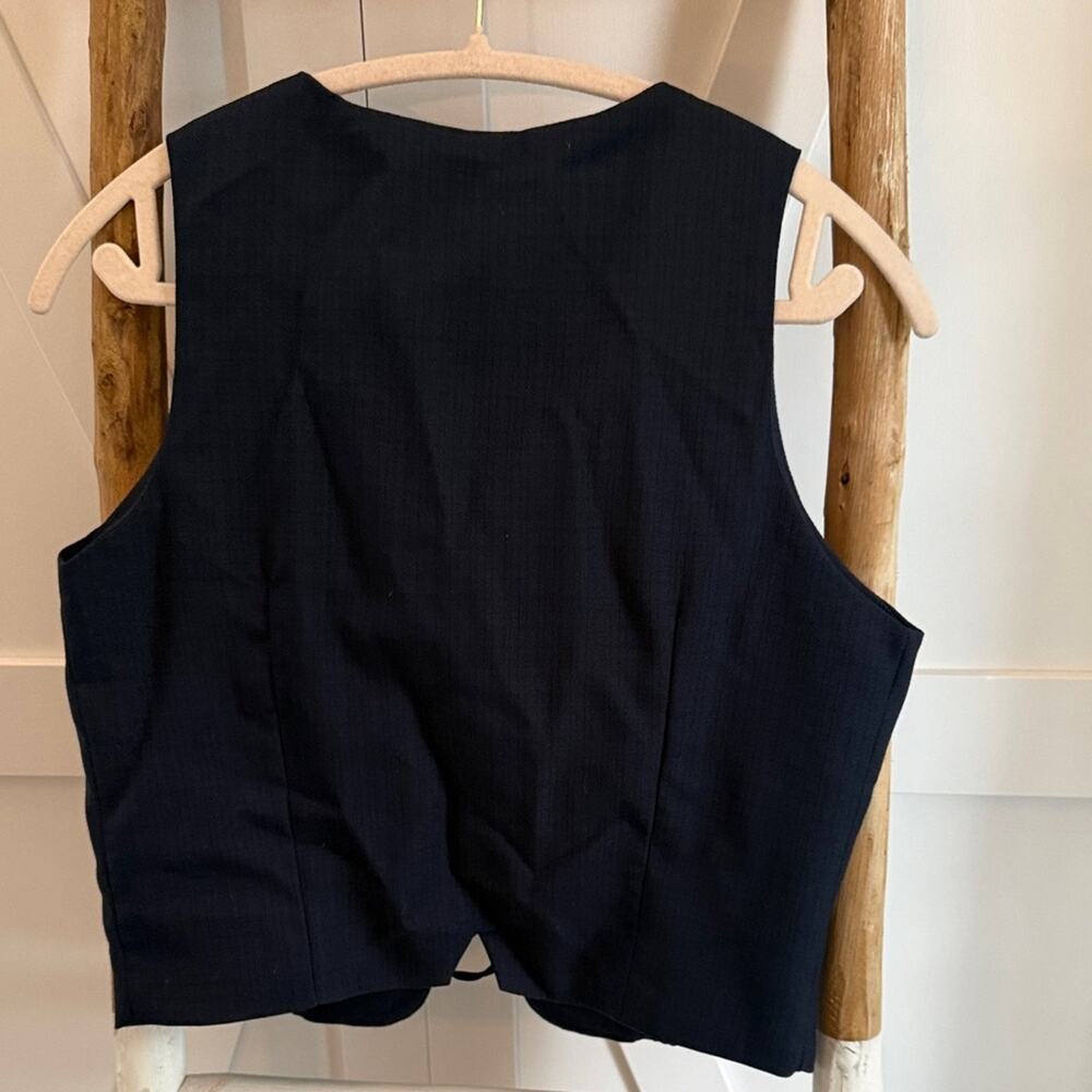 Sincerely Jules NWT Navy Tie Vest Large - Picture 5 of 6
